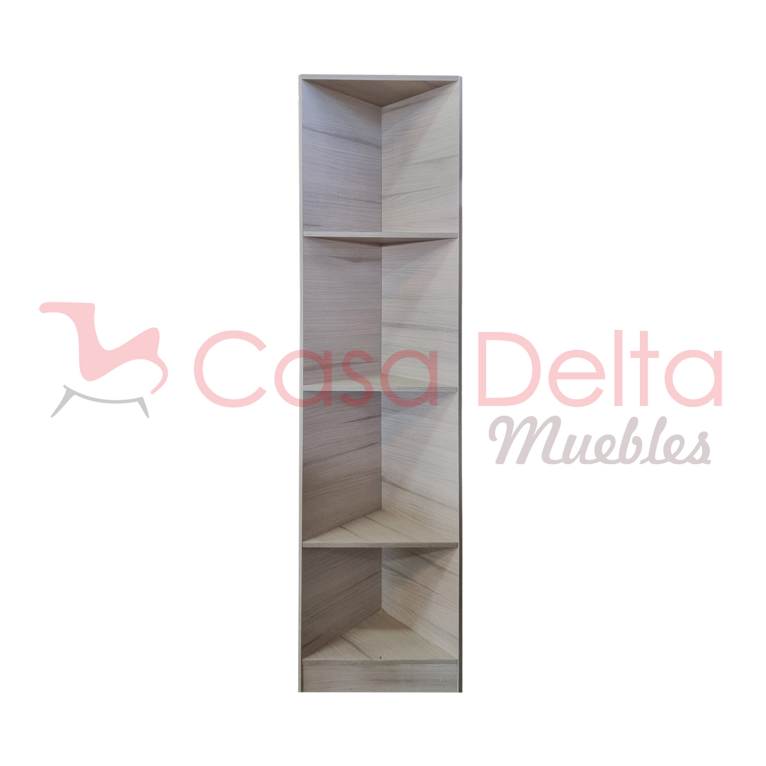 Estante esquinero Nogal-Ceniza (A PEDIDO) - Casa Delta Muebles